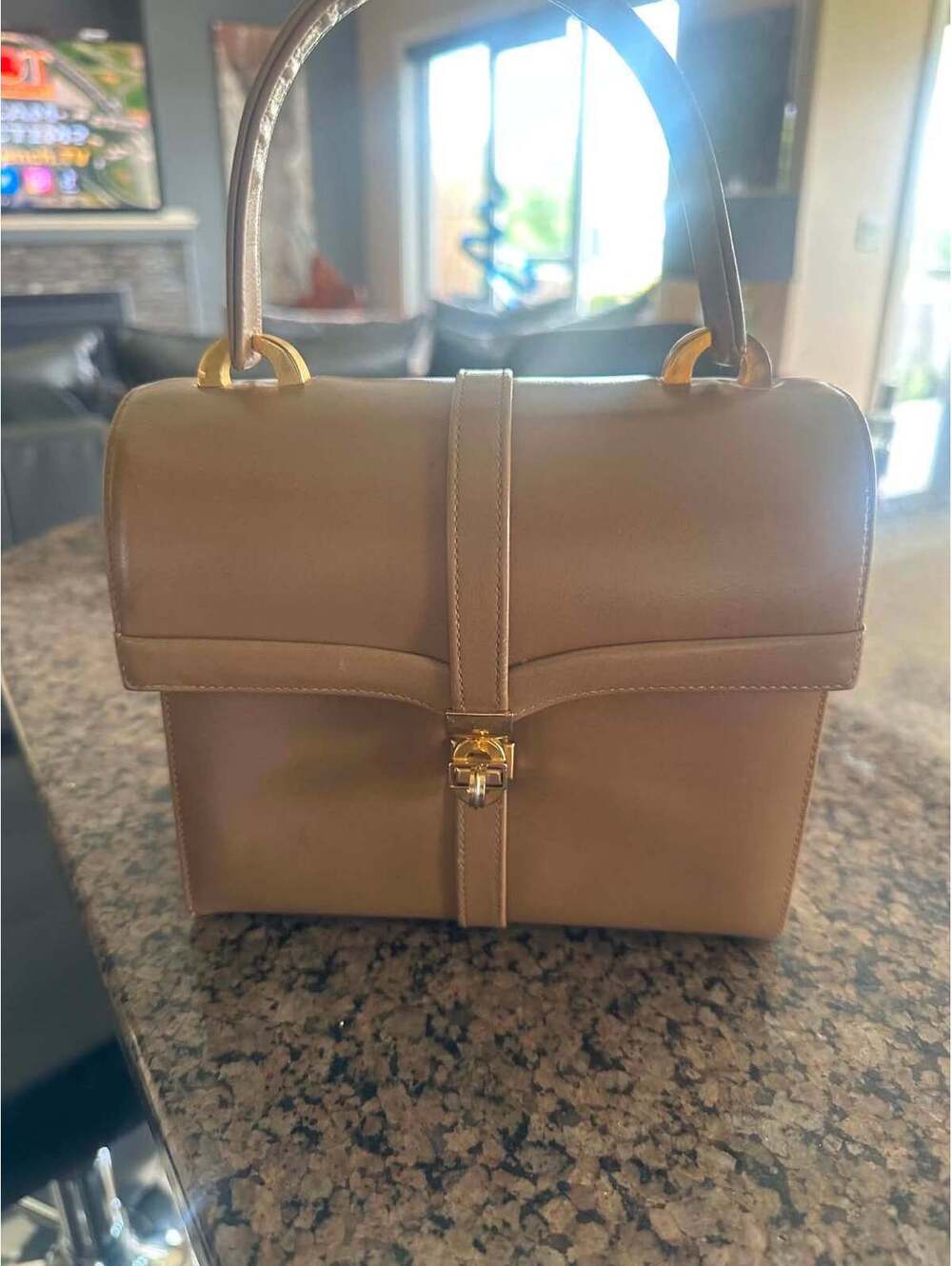 Vintage Mirelli Structured Top Handle Handbag